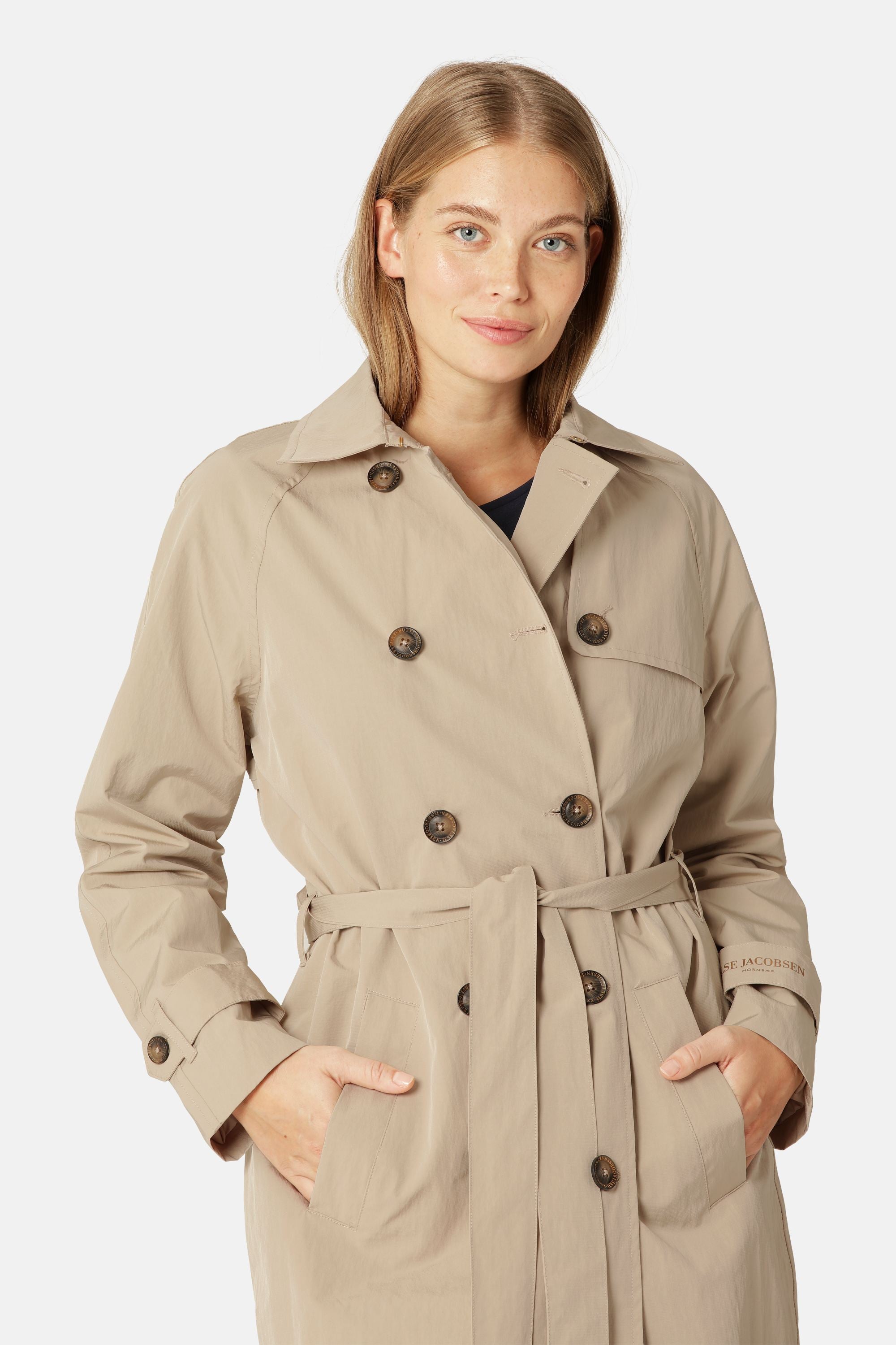 Teknisk Regnfrakke Trench - White Pepper